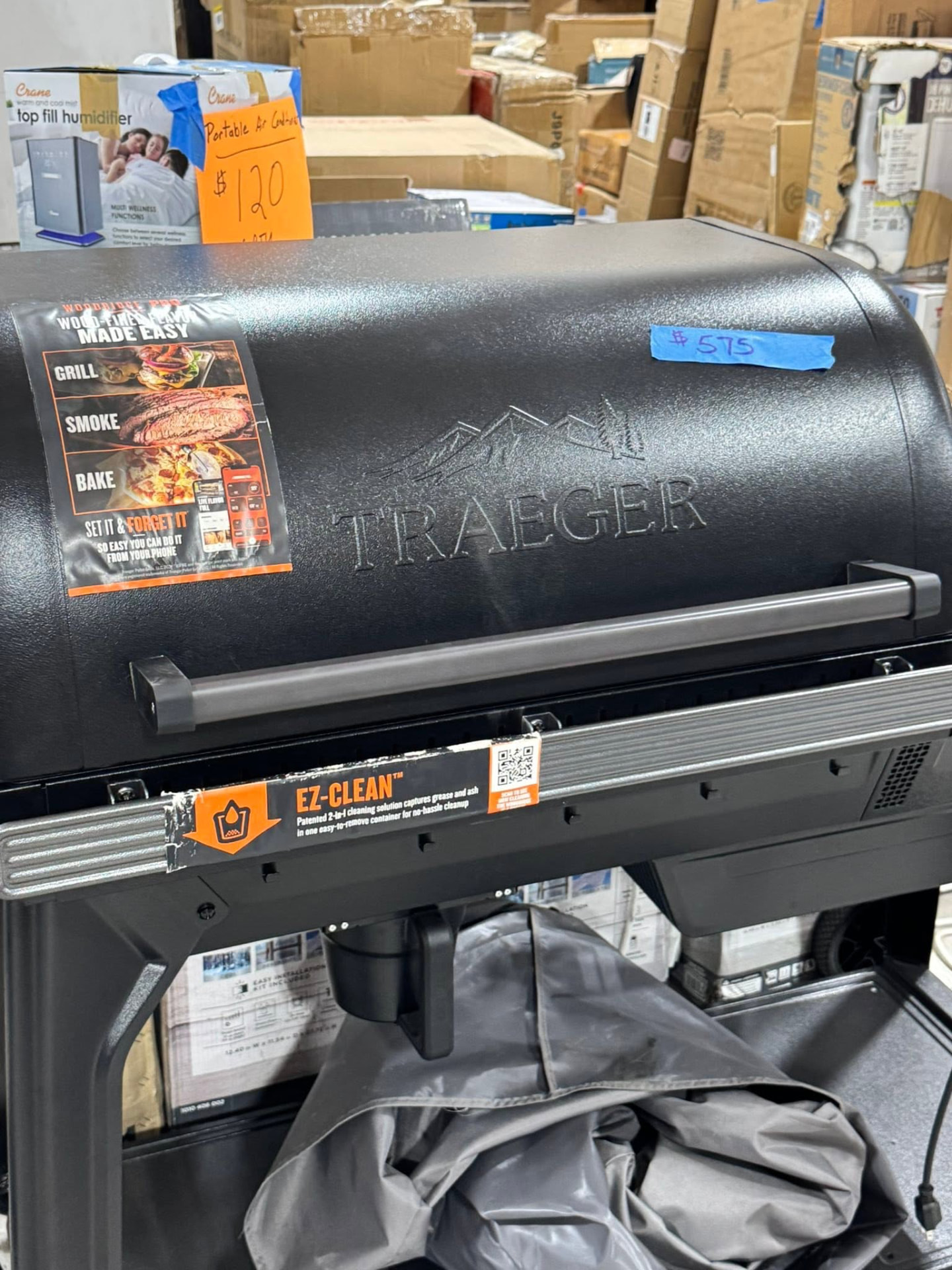 Traeger pellet grill with a liquidation price tag
